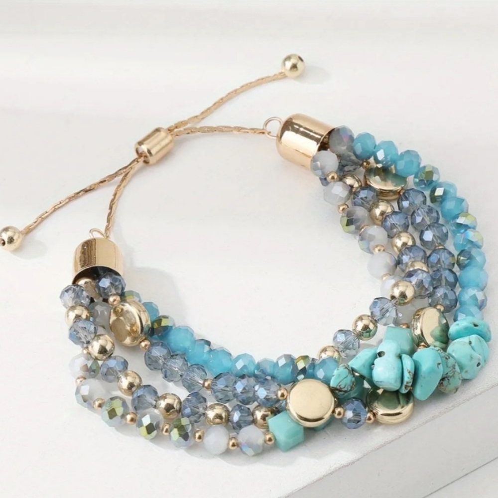 NWOT Natural Stone Crystal Stone Bracelet